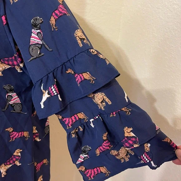 Simply Southern Dog Puppy Navy Dress - Picture 5 of 10